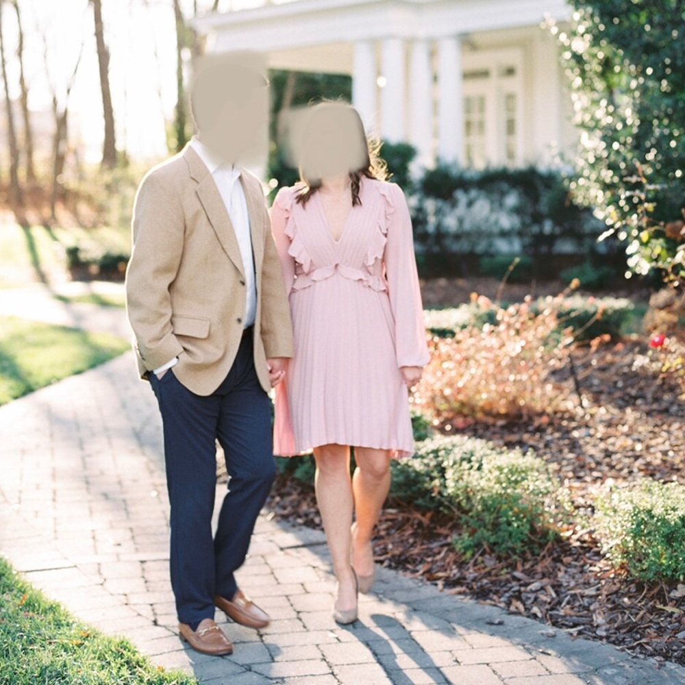 Pink Ruffle Long Sleeve Dress